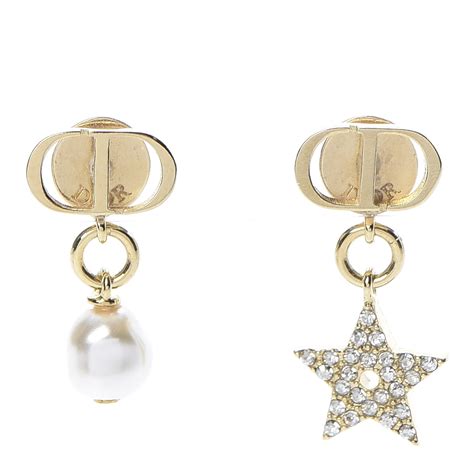 dior gold star|christian Dior pearl star earrings.